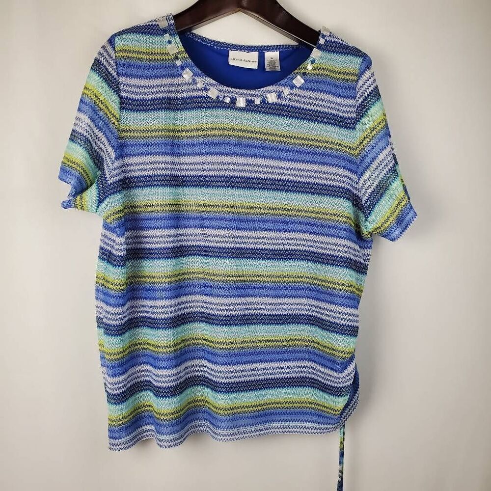 Alfred Dunner Size XL Blue Blouse Top